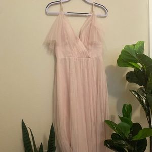 Jenny Yoo BHLDN Aeryn Bridesmaid Dress in Soft Blush Tulle size 4